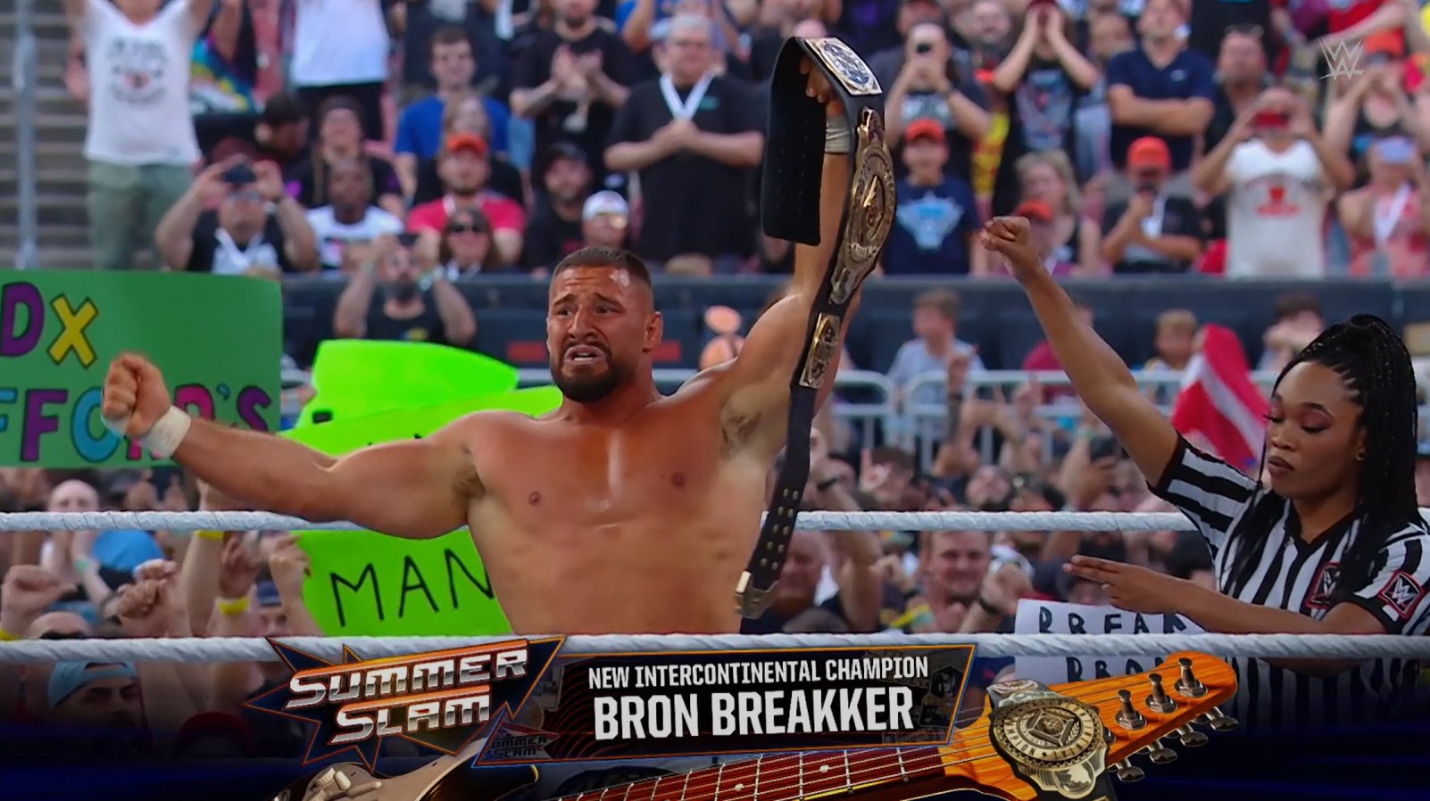 Bron Breakker wins Intercontinental title at WWE SummerSlam