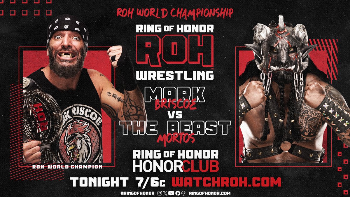 Ring of Honor TV live results: Mark Briscoe vs. The Beast Mortos World title match