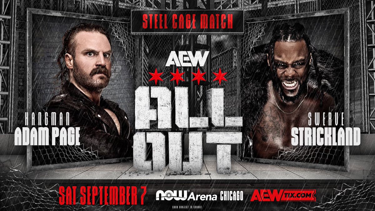 Swerve Strickland vs. Hangman Page steel cage match set for AEW All Out