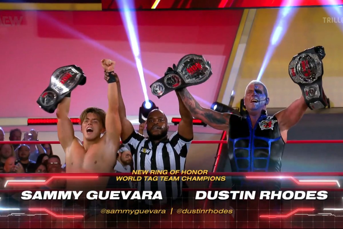 Sammy Guevara & Dustin Rhodes win ROH Tag team titles on AEW Collision