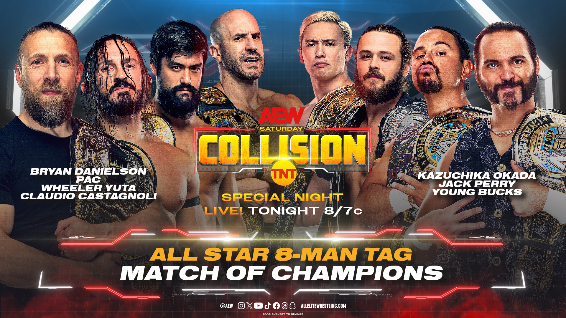 AEW Collision & Rampage live results: All star eight-man tag match