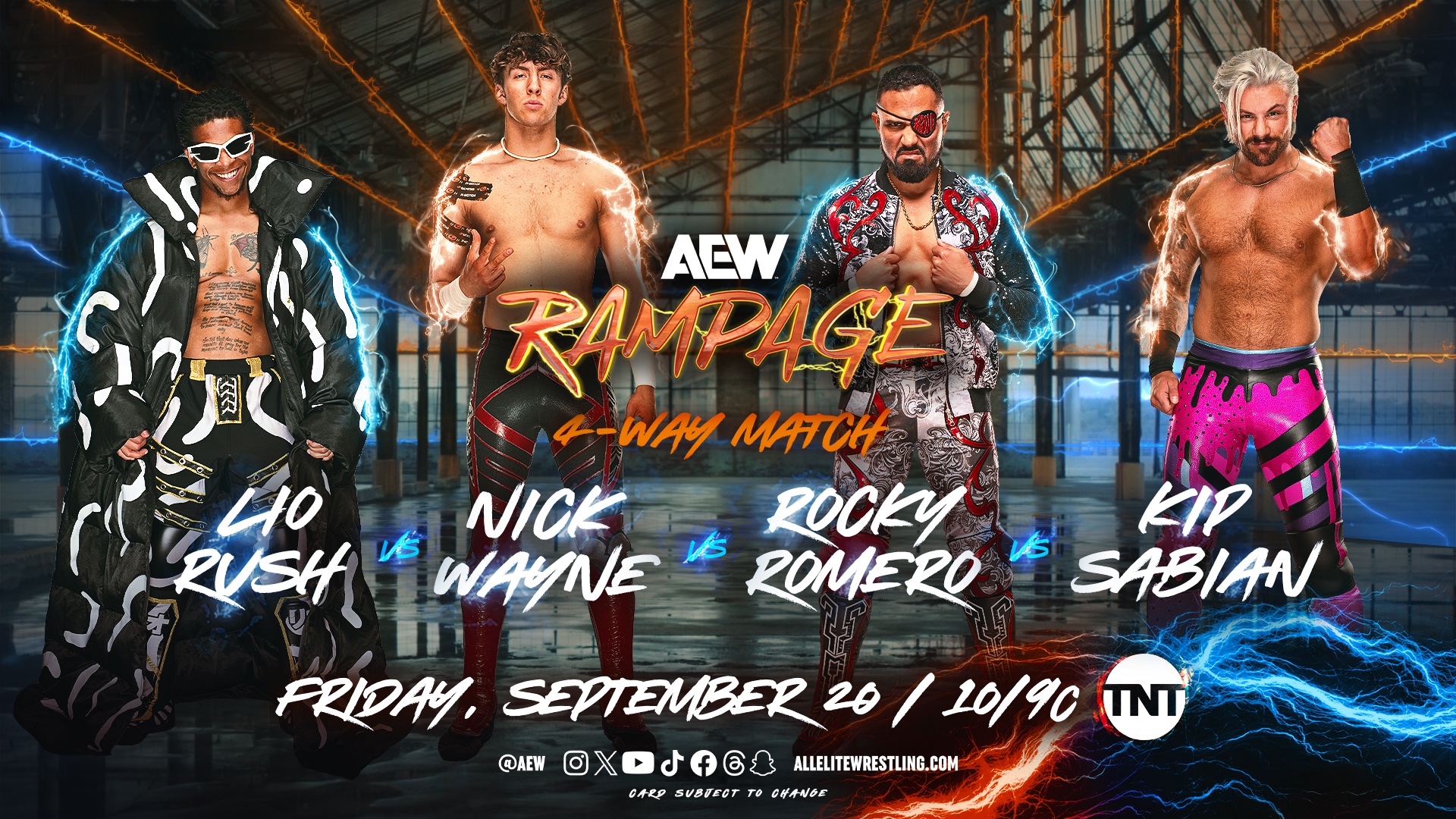 AEW Rampage live results: Lio Rush vs. Rocky Romero vs. Kip Sabian vs. Nick Wayne