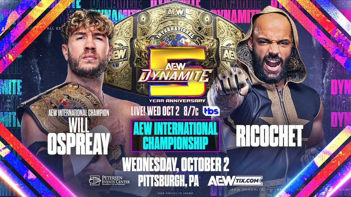 Will Ospreay vs. Ricochet set for AEW fifth anniversary episode of Dynamite