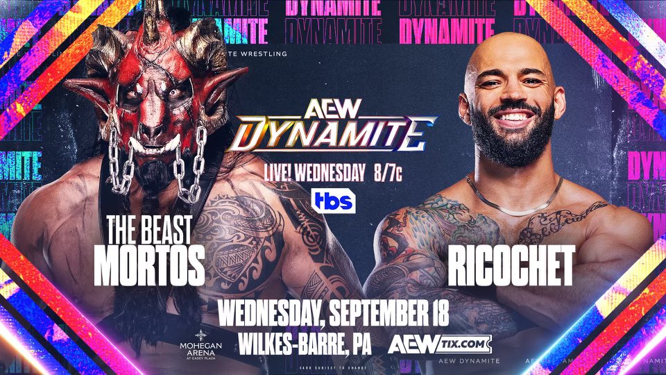 Ricochet vs. The Beast Mortos added to AEW Dynamite