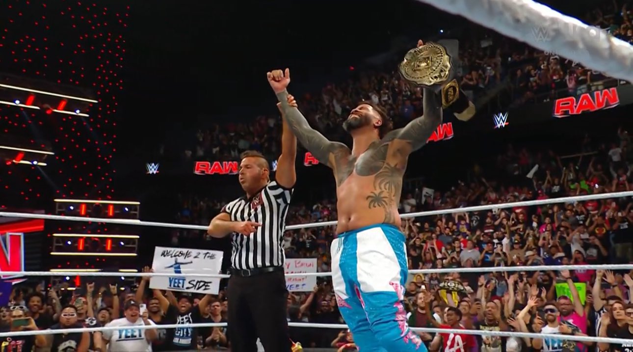 Jey Uso wins Intercontinental title on WWE Raw