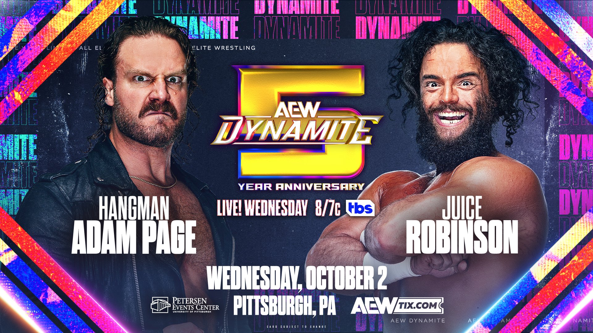 Hangman Page vs. Juice Robinson added to AEW Dynamite fifth anniversary