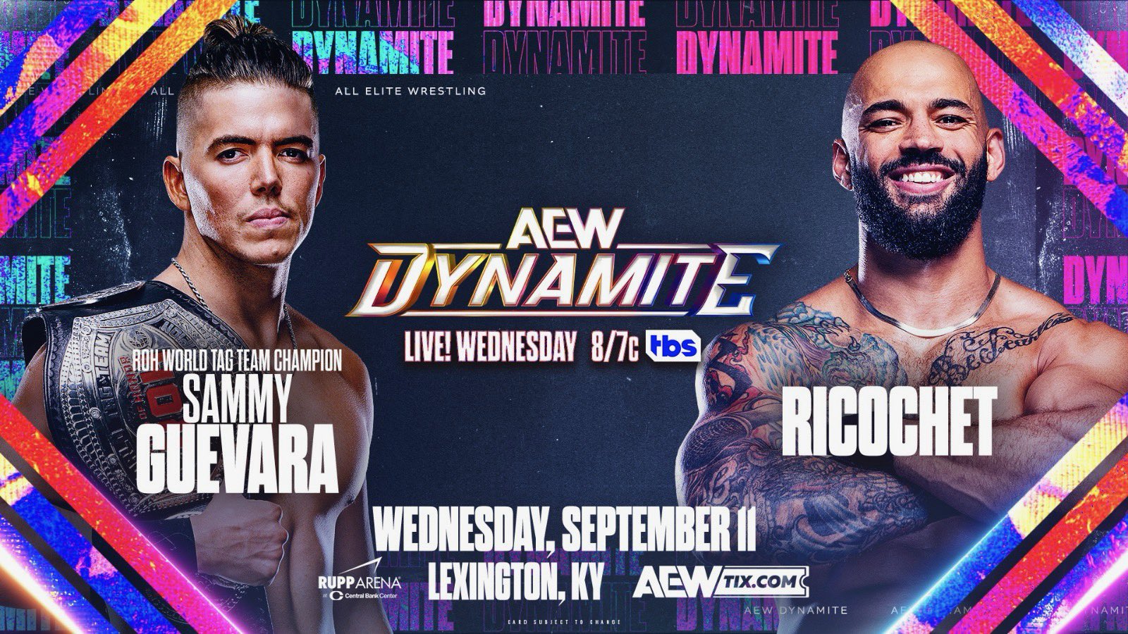 Ricochet vs. Sammy Guevara, TNT title match added to AEW Dynamite