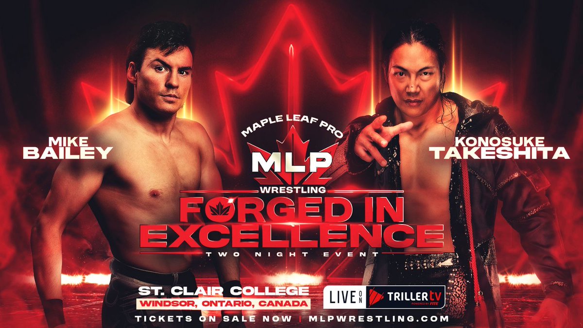 Konosuke Takeshita to face Mike Bailey for Maple Leaf Pro Wrestling