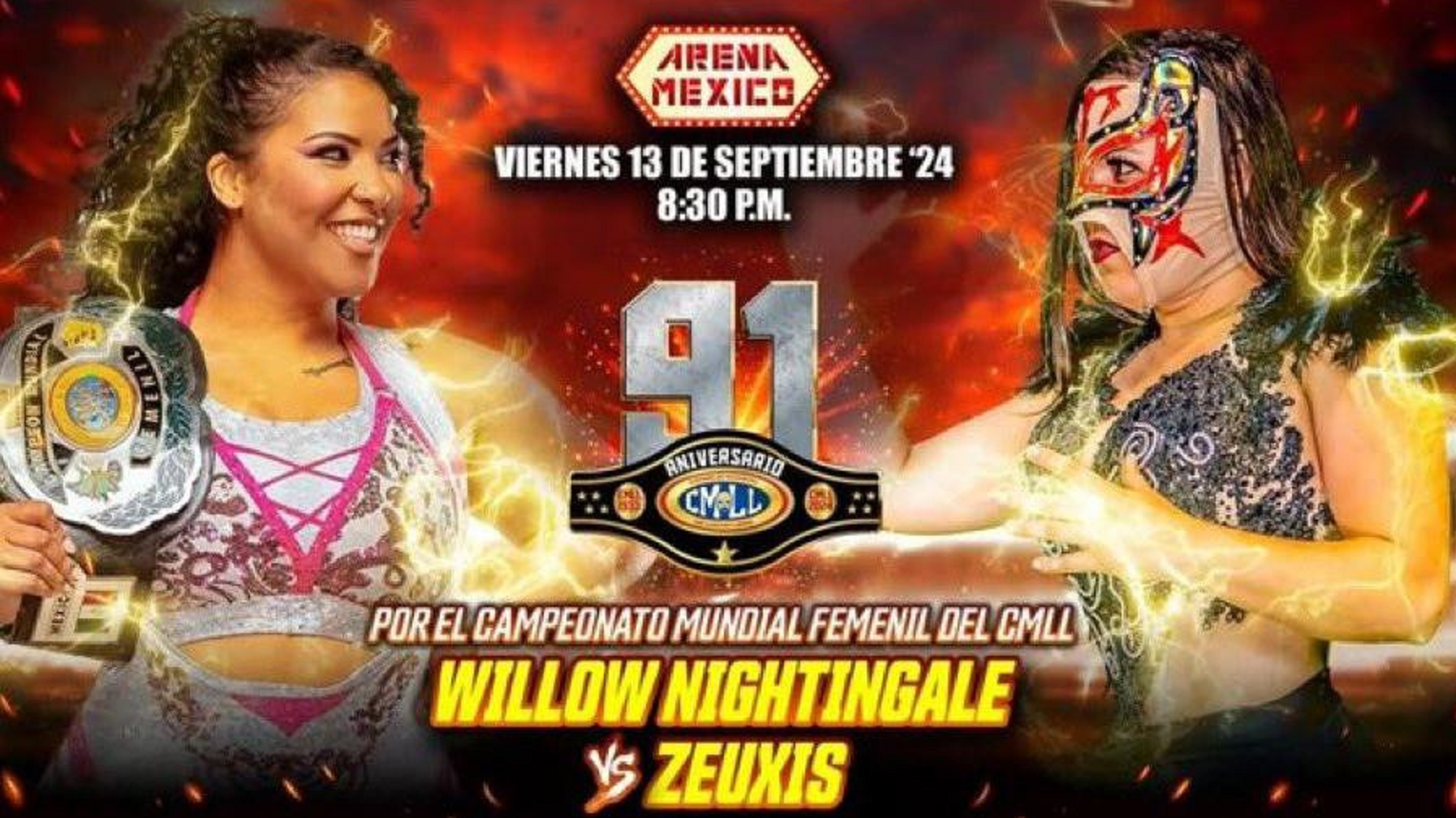 Willow Nightingale to defend Women’s title at CMLL 91st Anniversary show