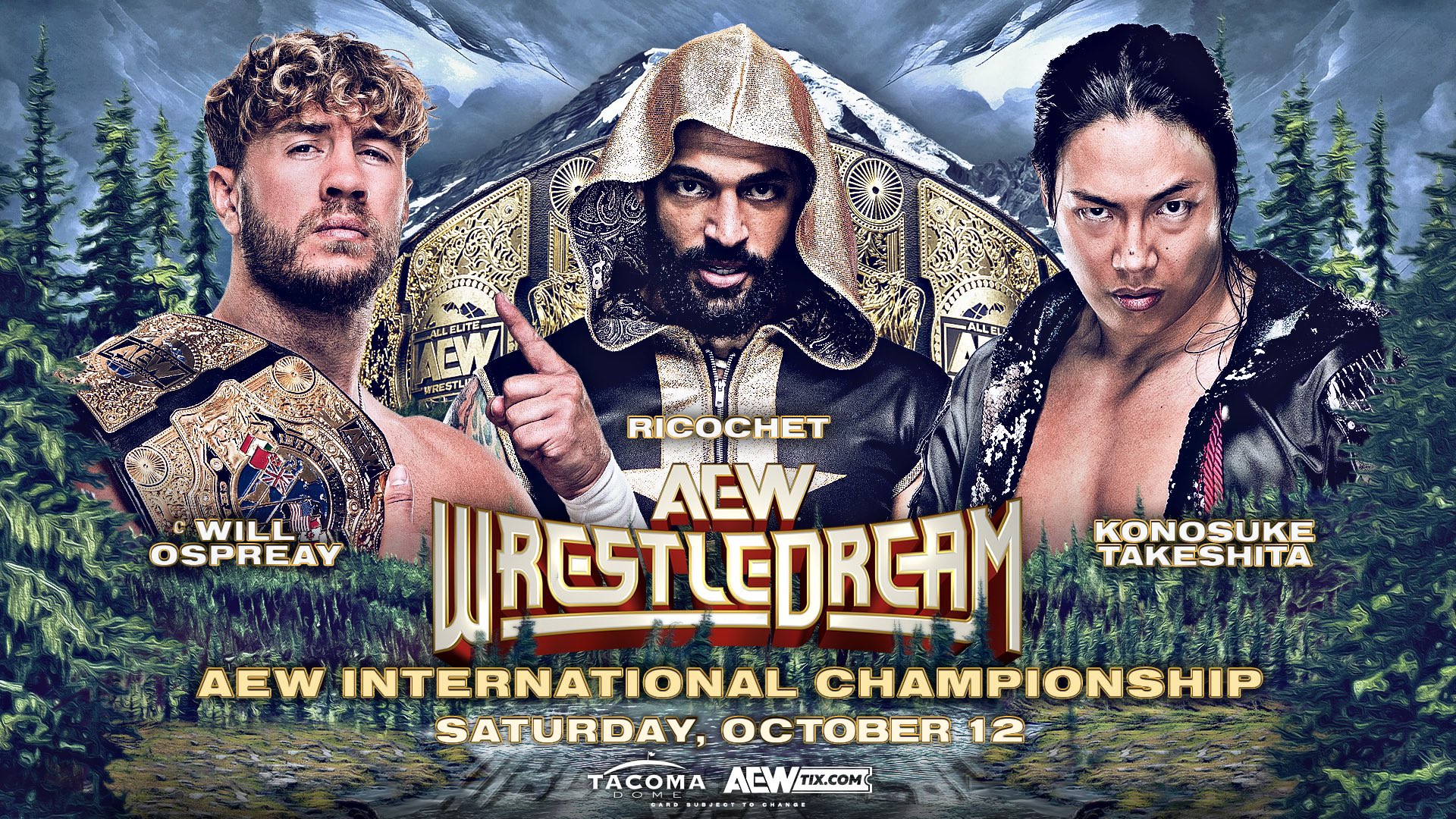 International title three-way official for AEW WrestleDream