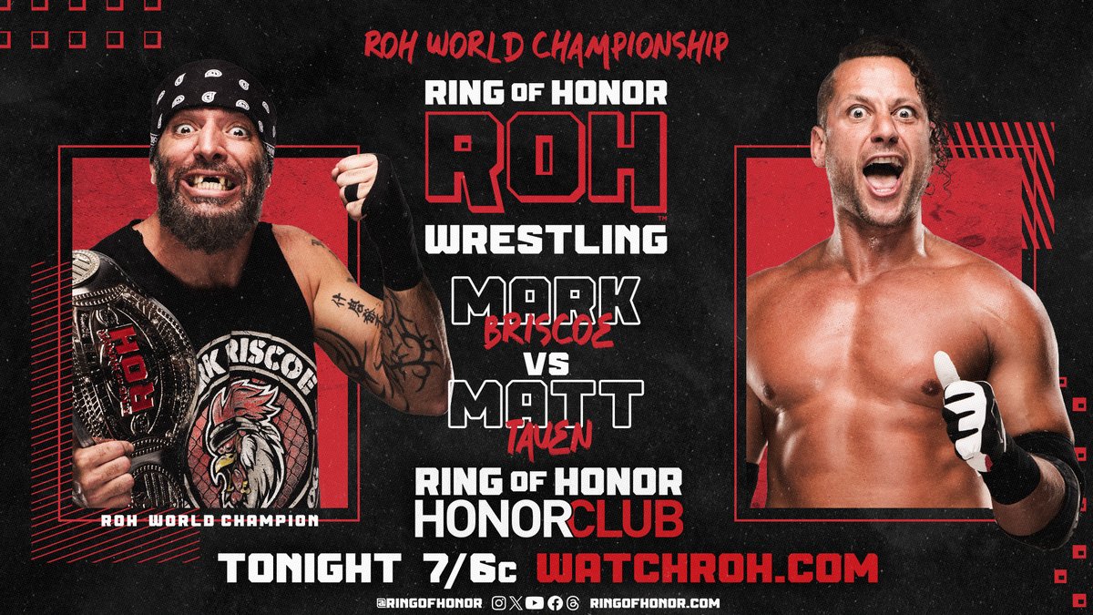Ring of Honor TV live results: Mark Briscoe vs. Matt Taven World title match