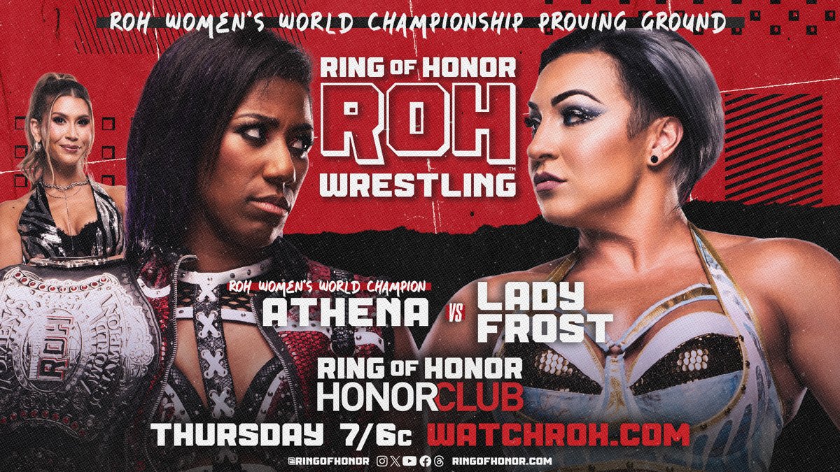 Ring of Honor TV live results: Athena vs. Lady Frost, Nick Wayne in action