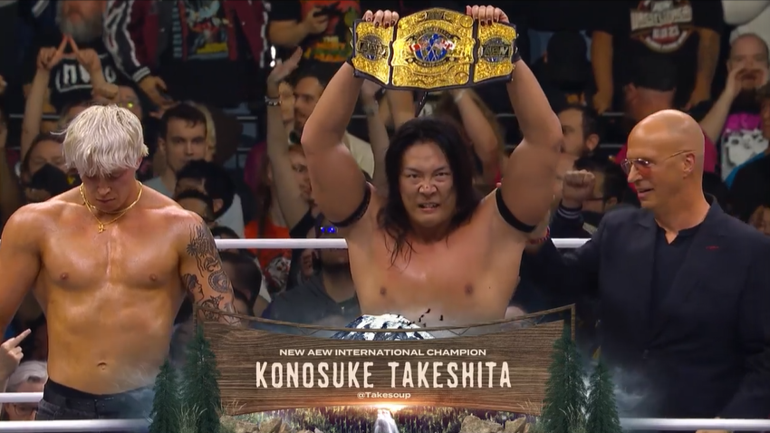 Konosuke Takeshita wins International title at AEW WrestleDream after Kyle Fletcher interferes