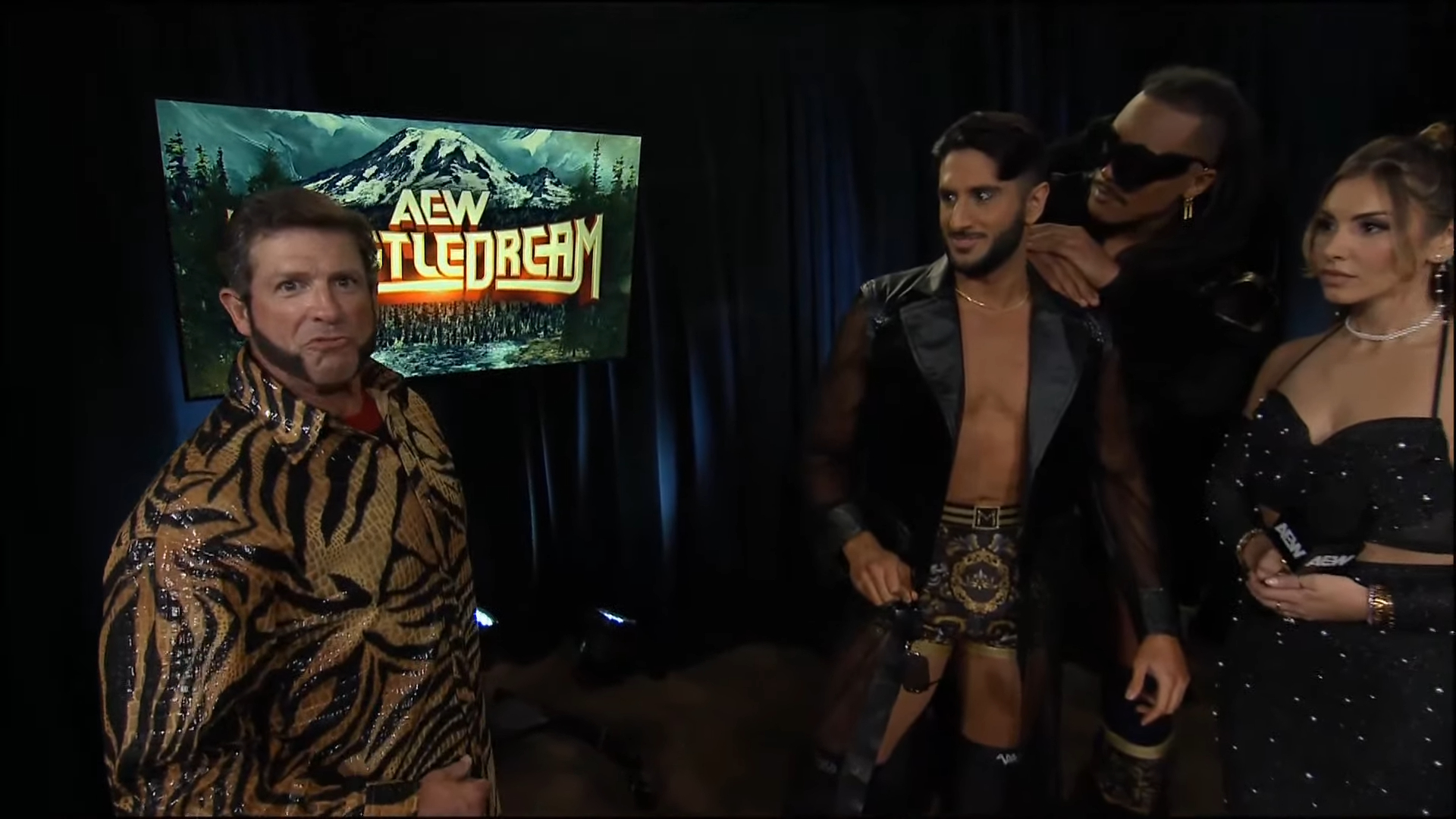 Rico appears with MxM Collection at AEW WrestleDream Zero Hour