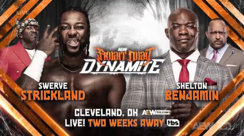 Swerve Strickland vs. Shelton Benjamin announced for AEW Fright Night Dynamite