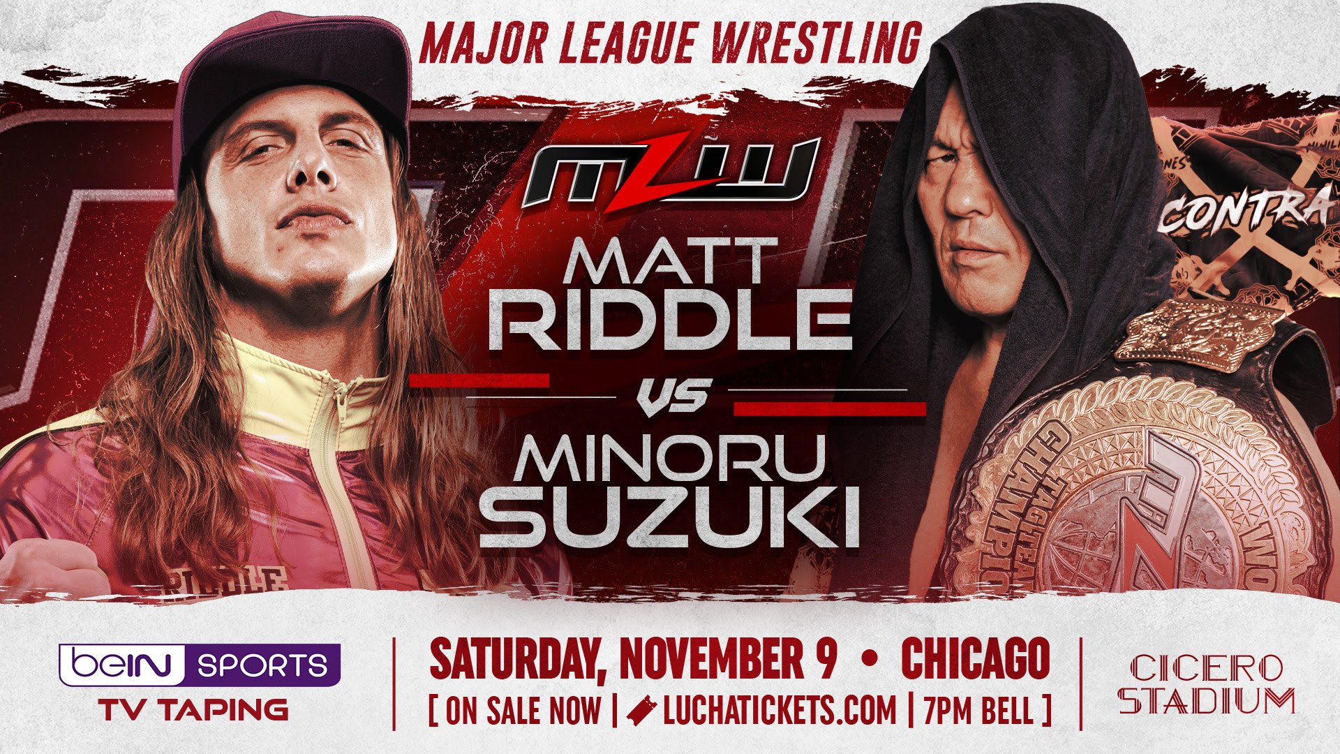 Matt Riddle vs. Minoru Suzuki announced for MLW TV taping