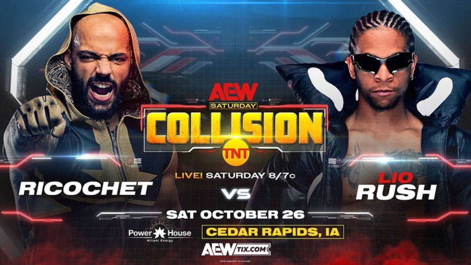 Ricochet vs. Lio Rush set for AEW Collision
