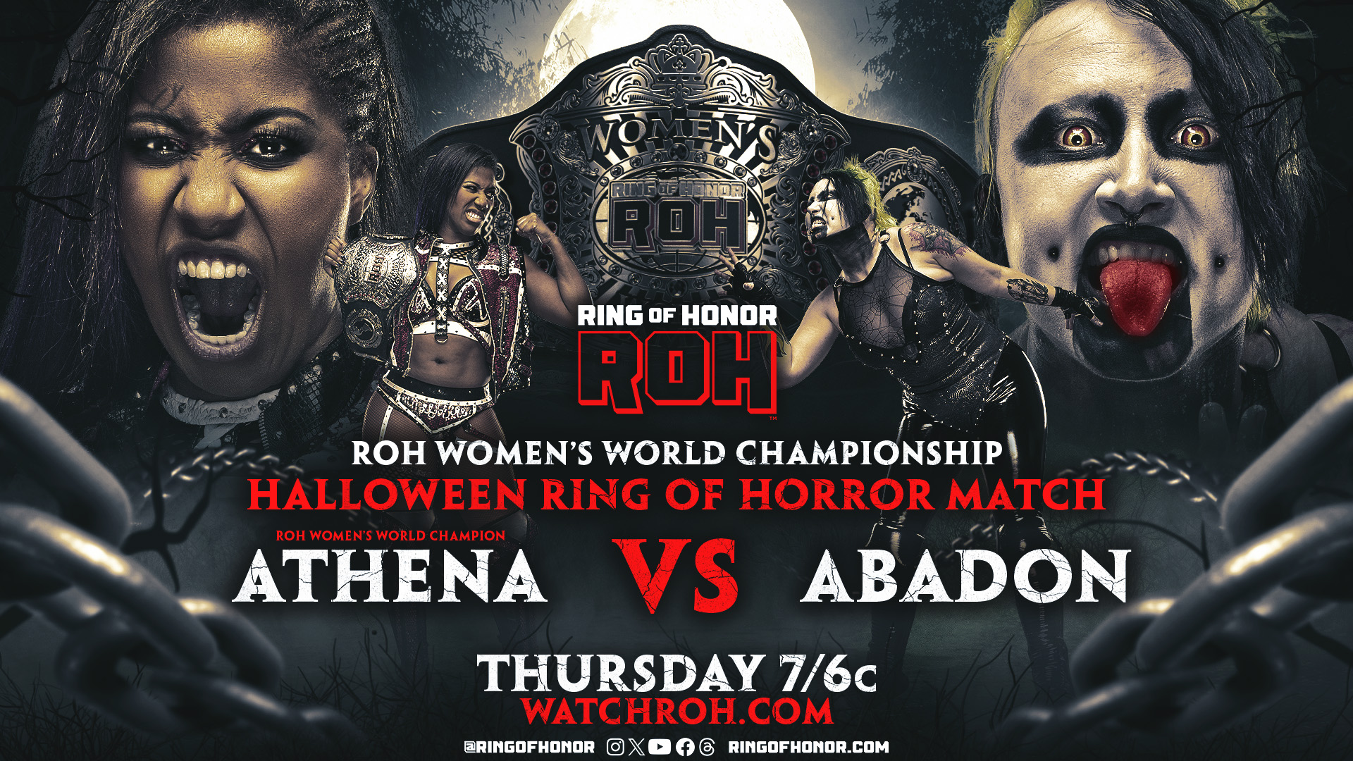Athena vs. Abadon Halloween Ring of Horror title match set for ROH TV