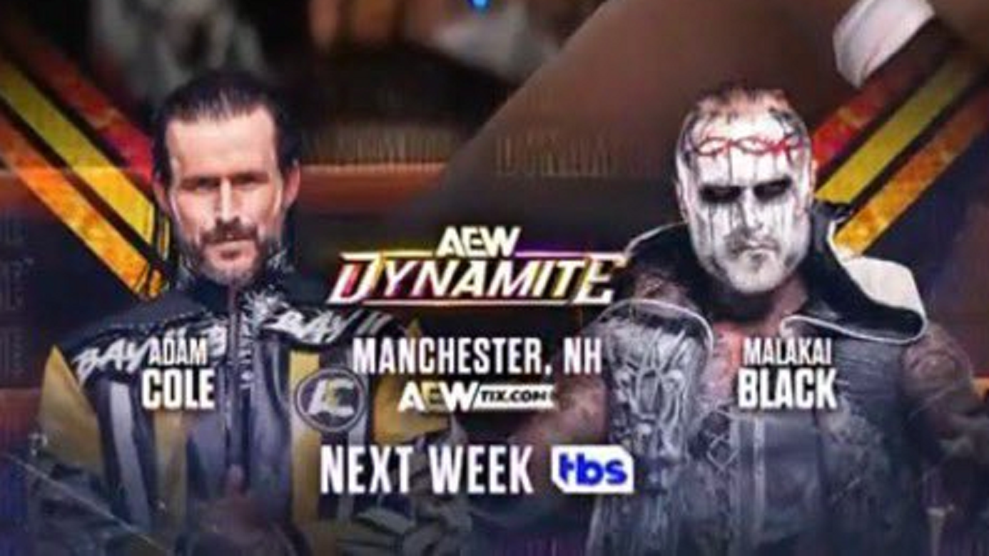 Adam Cole vs. Malakai Black, Fight Without Honor booked for next AEW Dynamite