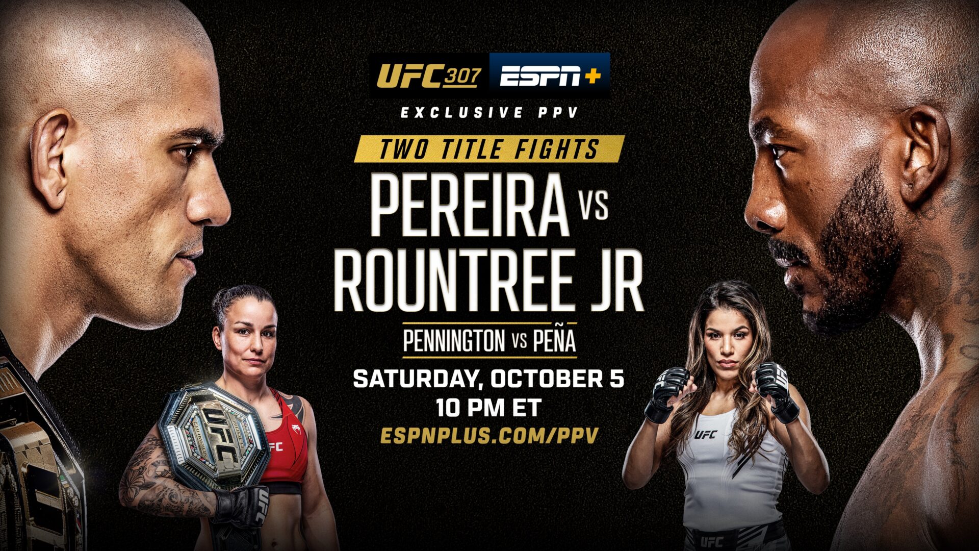 UFC 307 live results: Alex Pereira vs. Khalil Rountree Jr.