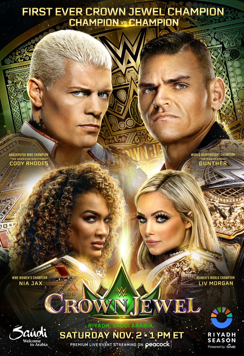 WWE Crown Jewel 2024 poster revealed, top matches advertised