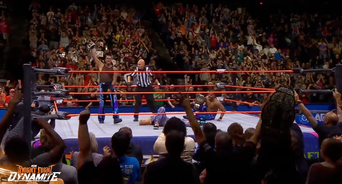 Private Party avoid breakup, win Tag Team titles on AEW Fright Night Dynamite