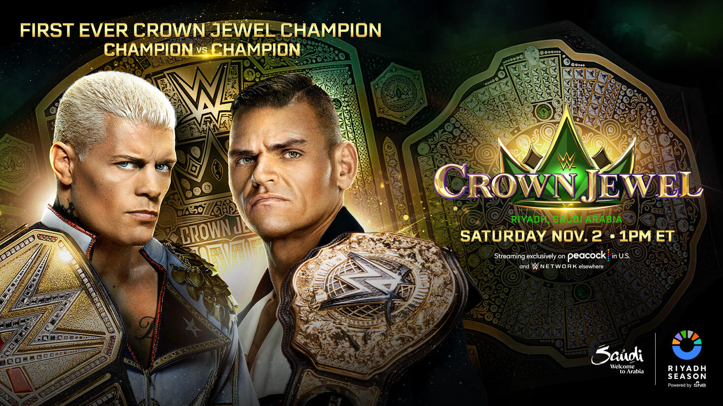 WWE Crown Jewel live results: Cody Rhodes vs. Gunther