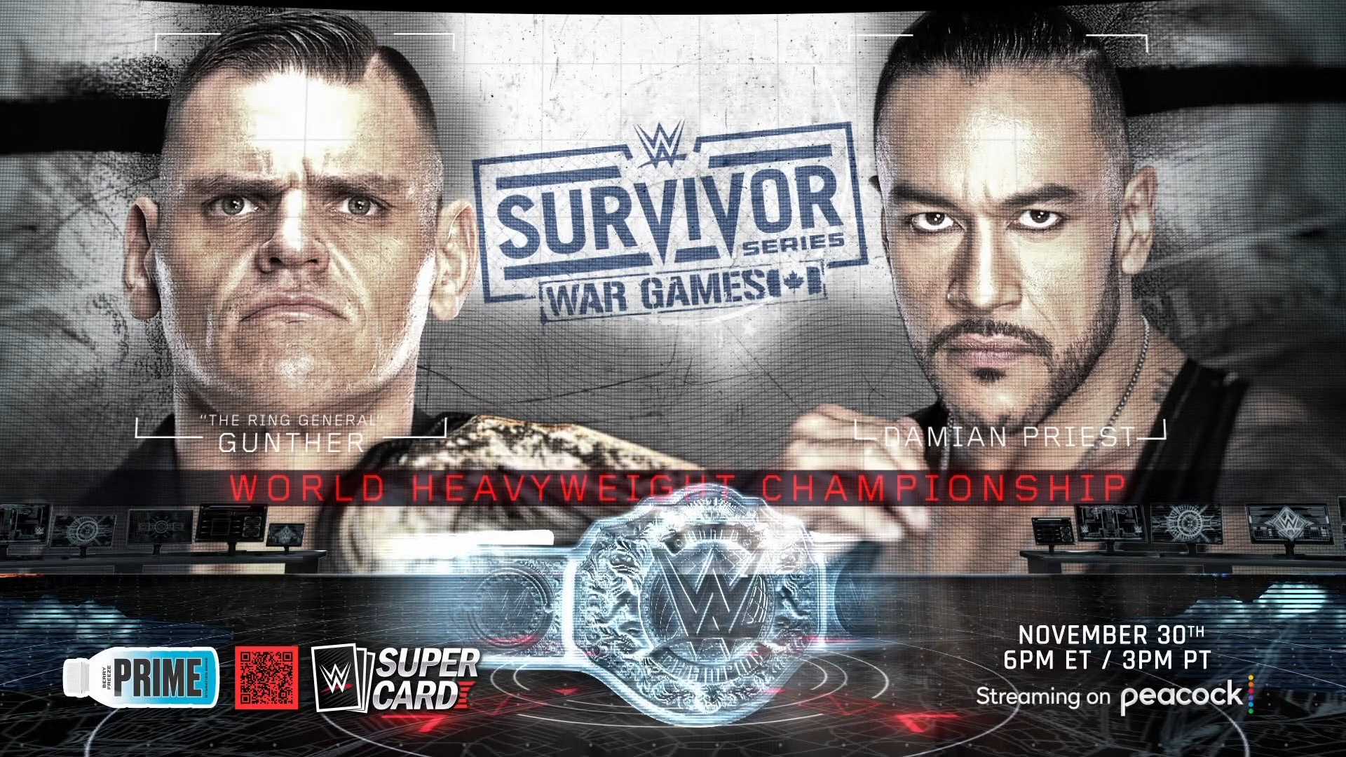 Gunther vs. Damian Priest World Heavyweight title match added to WWE Survivor Series