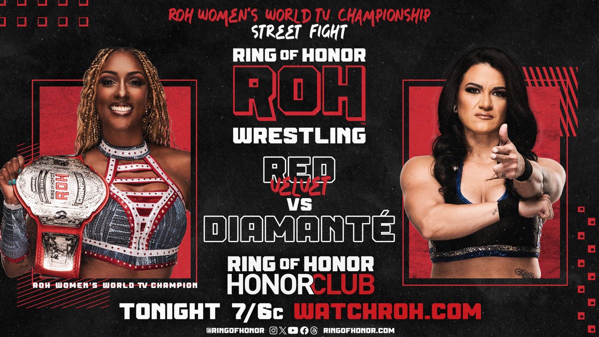 Ring of Honor TV live results: Red Velvet vs. Diamante street fight