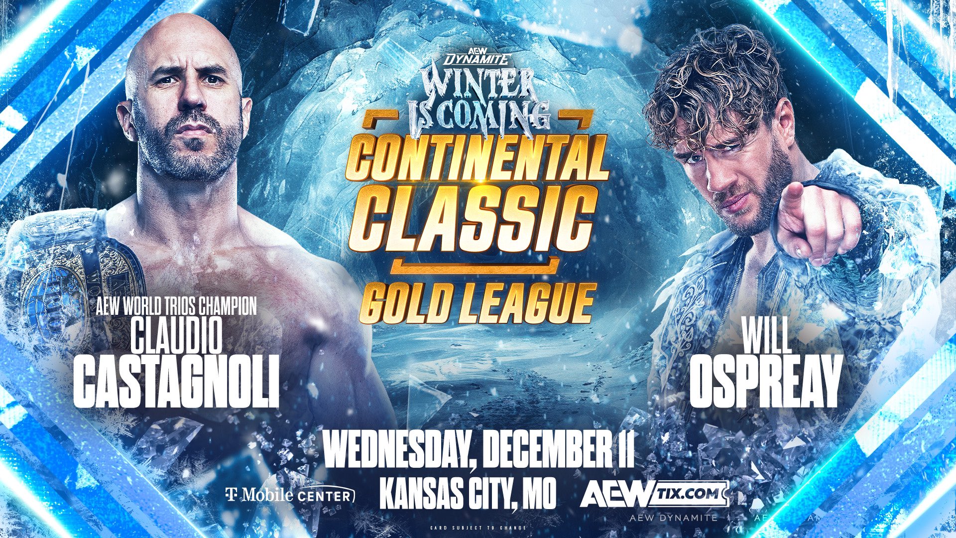 Two Continental Classic matches official for AEW Dynamite Winter is Coming
