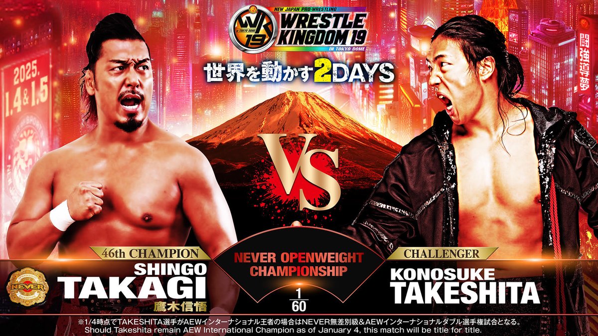 Potential double title match booked for NJPW Wrestle Kingdom 19