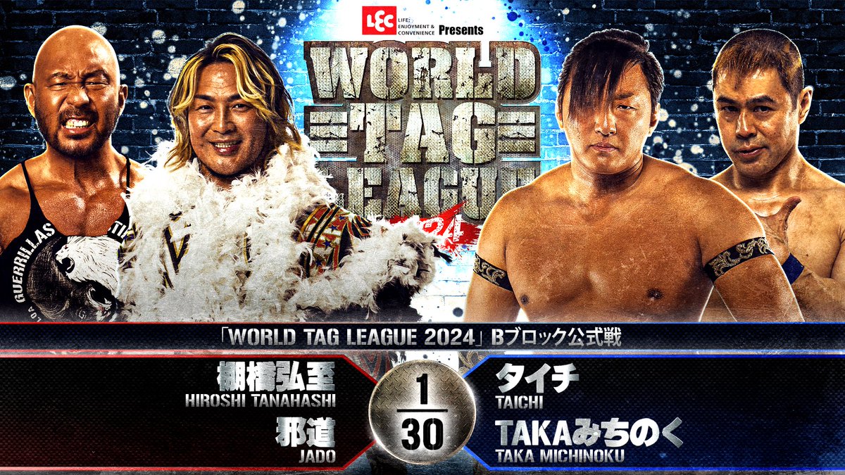 NJPW World Tag League 2024 night eight results, updated standings