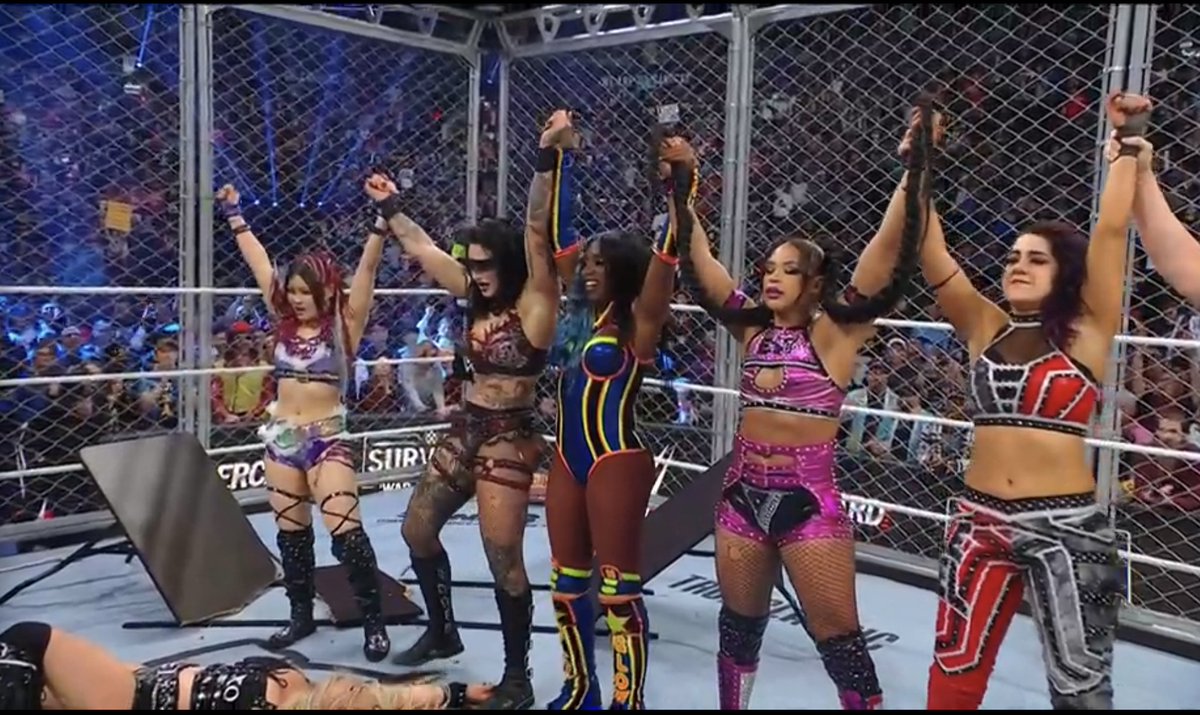 Rhea Ripley pins Liv Morgan to win women’s WarGames at WWE Survivor Series