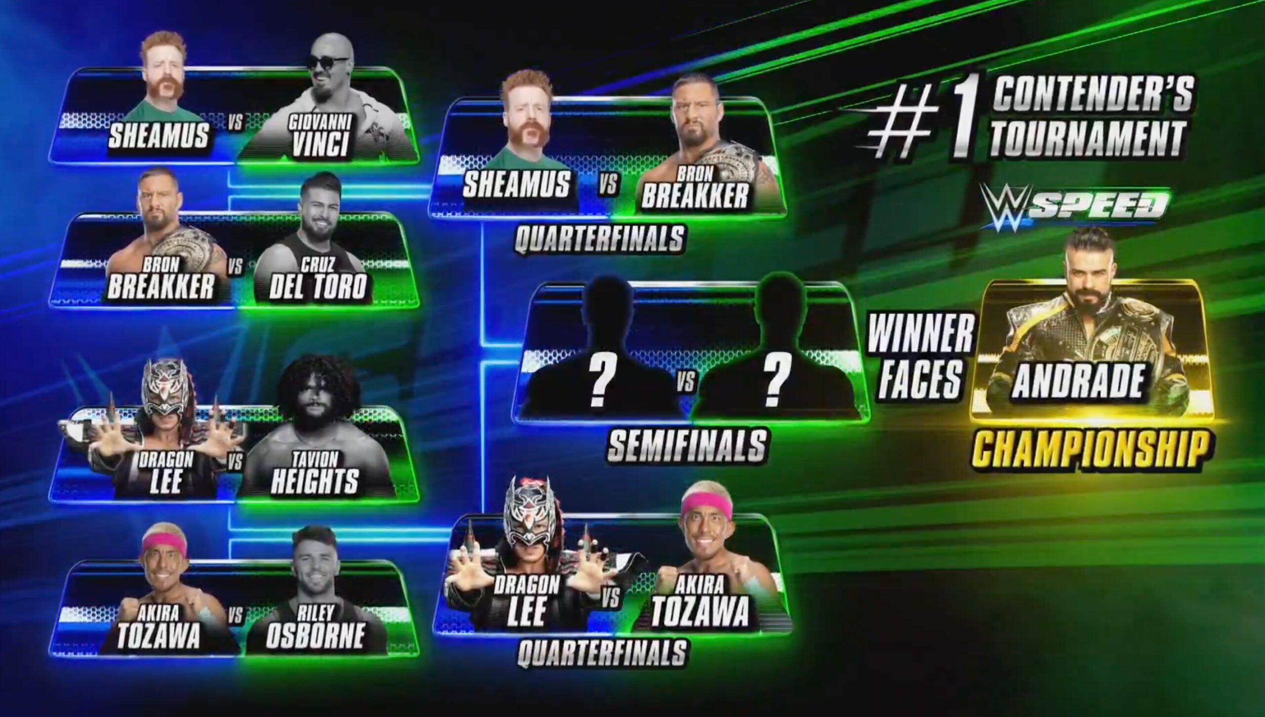 Second-round matches set for WWE Speed contender’s tournament
