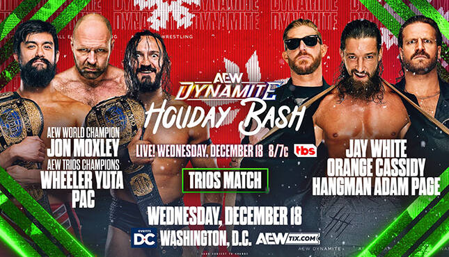 Six-man tag team match added to AEW Dynamite Holiday Bash