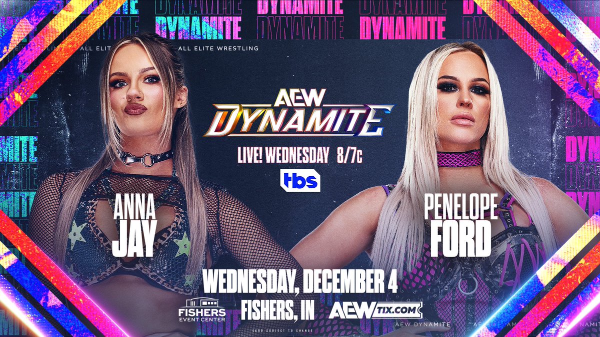 Anna Jay vs. Penelope Ford added to AEW Dynamite