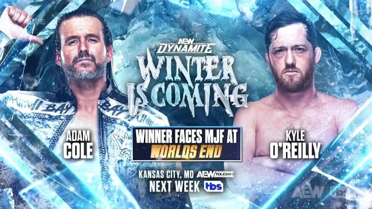 Adam Cole vs. Kyle O’Reilly for shot at MJF set for AEW Dynamite Winter is Coming