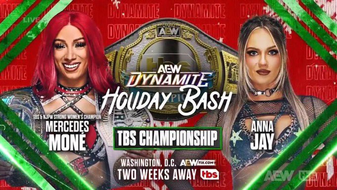 Mercedes Mone TBS title defense signed for AEW Dynamite Holiday Bash