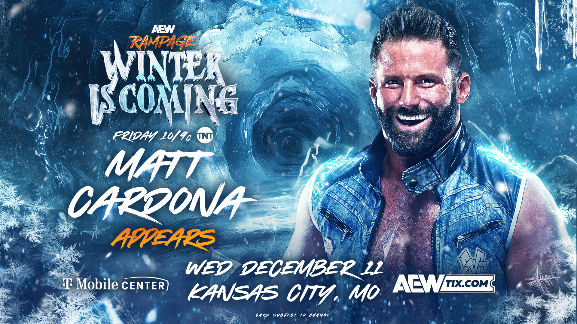 Matt Cardona to appear at AEW Rampage Winter is Coming
