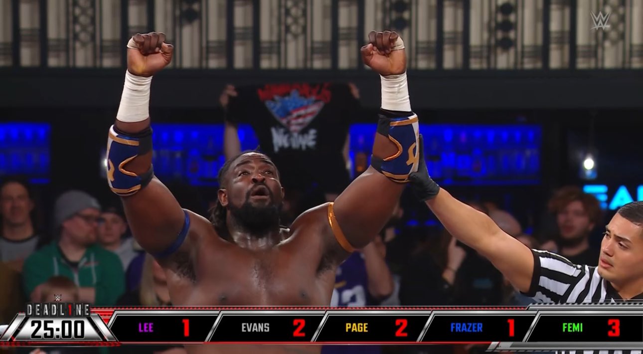 Oba Femi returns, wins men’s Iron Survivor Challenge at WWE NXT Deadline