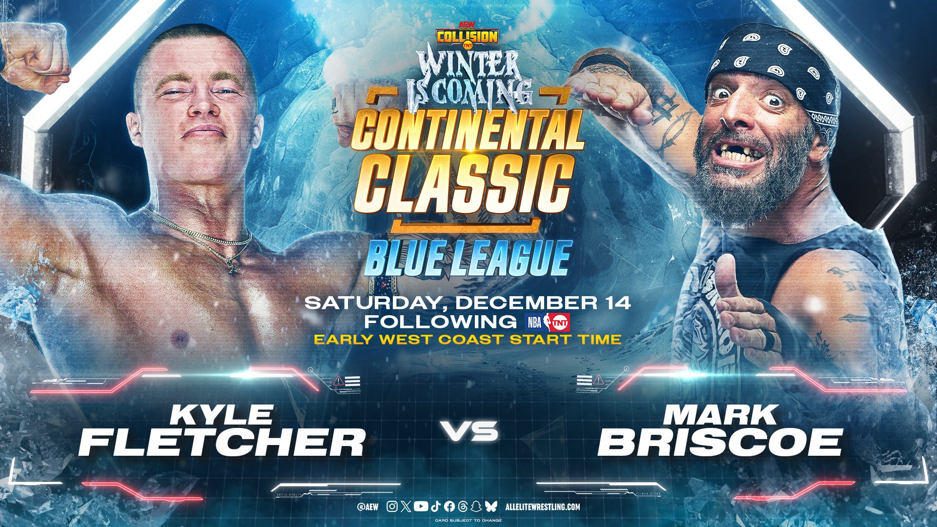 AEW Collision Winter is Coming live results: Kyle Fletcher vs. Mark Briscoe