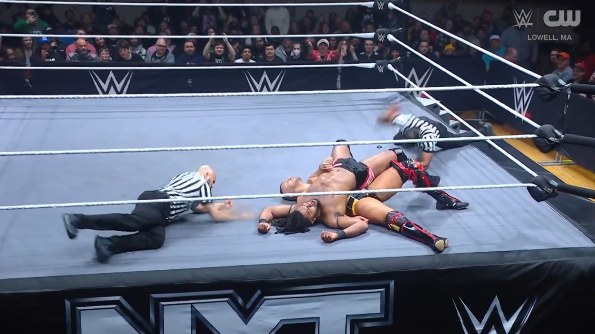 WWE NXT Championship match ends in double pin