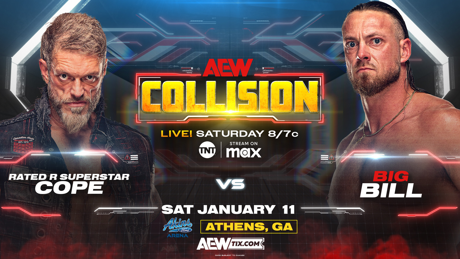 AEW Collision live results: Cope vs. Big Bill, Chris Jericho vs. Dax Harwood