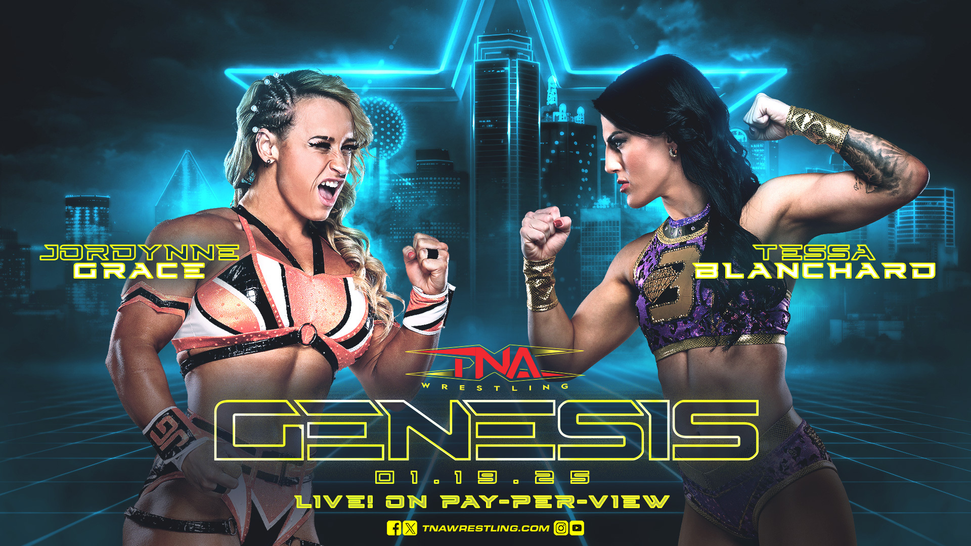 Updated TNA Genesis card, Tessa Blanchard vs. Jordynne Grace official