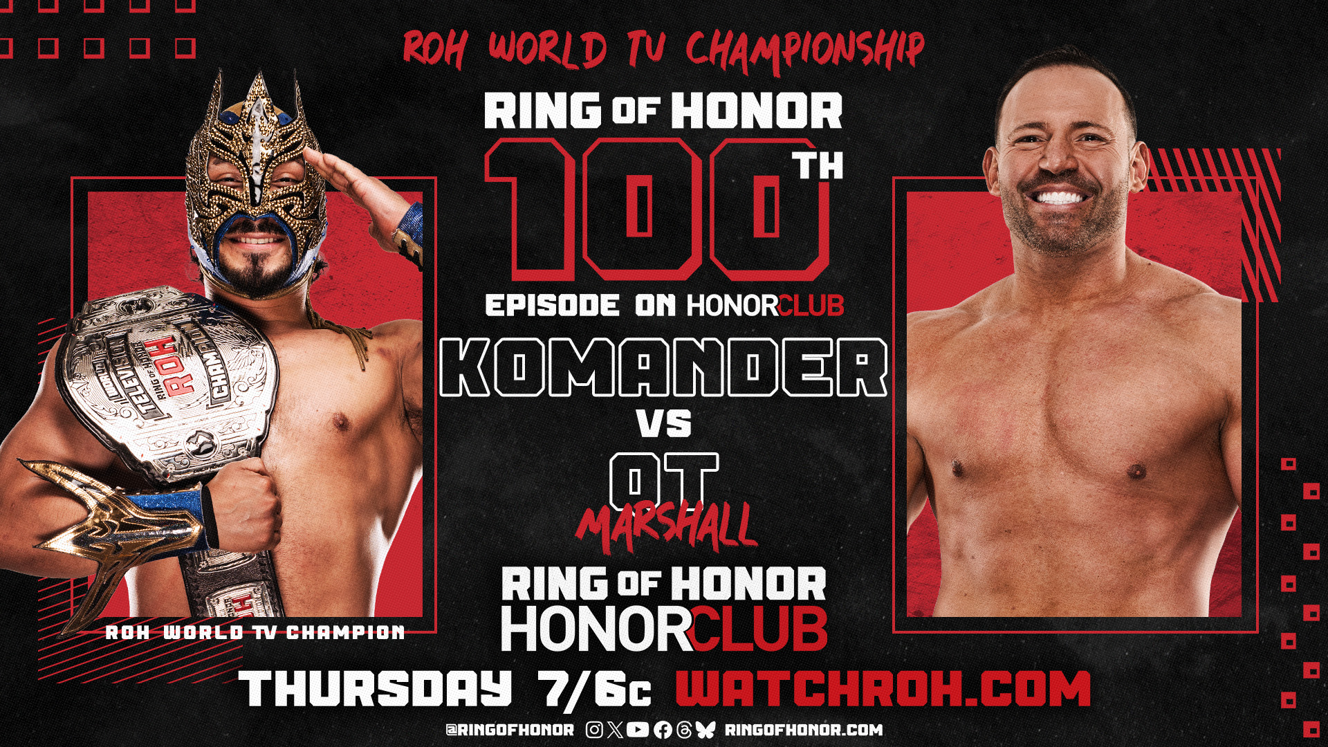 Ring of Honor TV 100th episode live results: Men’s TV title match