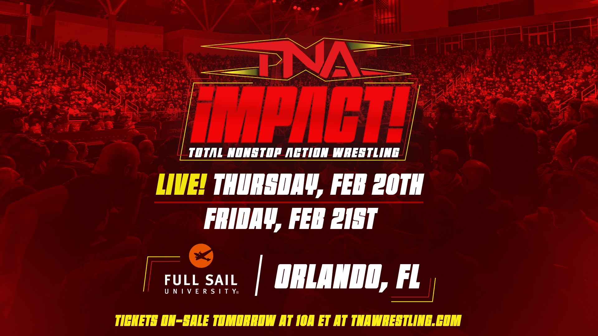 TNA announces live episode of Impact at Full Sail University next month