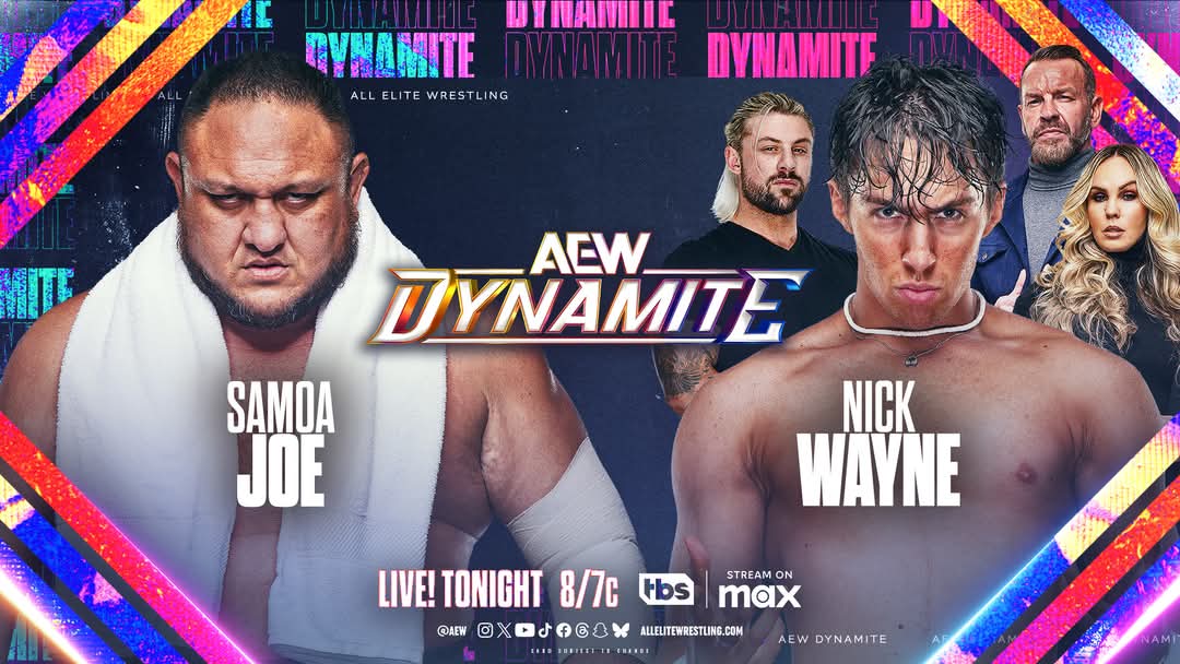 Samoa Joe vs. Nick Wayne AEW Dynamite match postponed due to travel issues