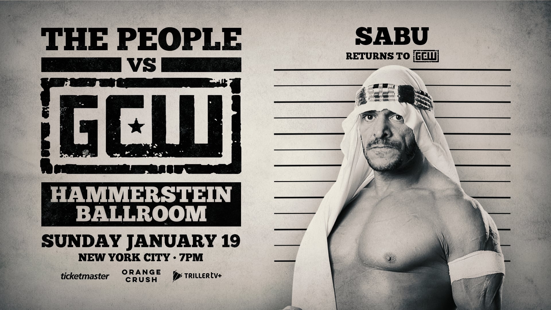 Sabu announced for GCW Hammerstein Ballroom show