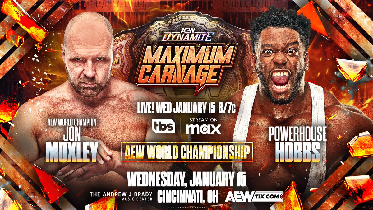 AEW Dynamite Maximum Carnage live results: World title match, Kenny Omega in action