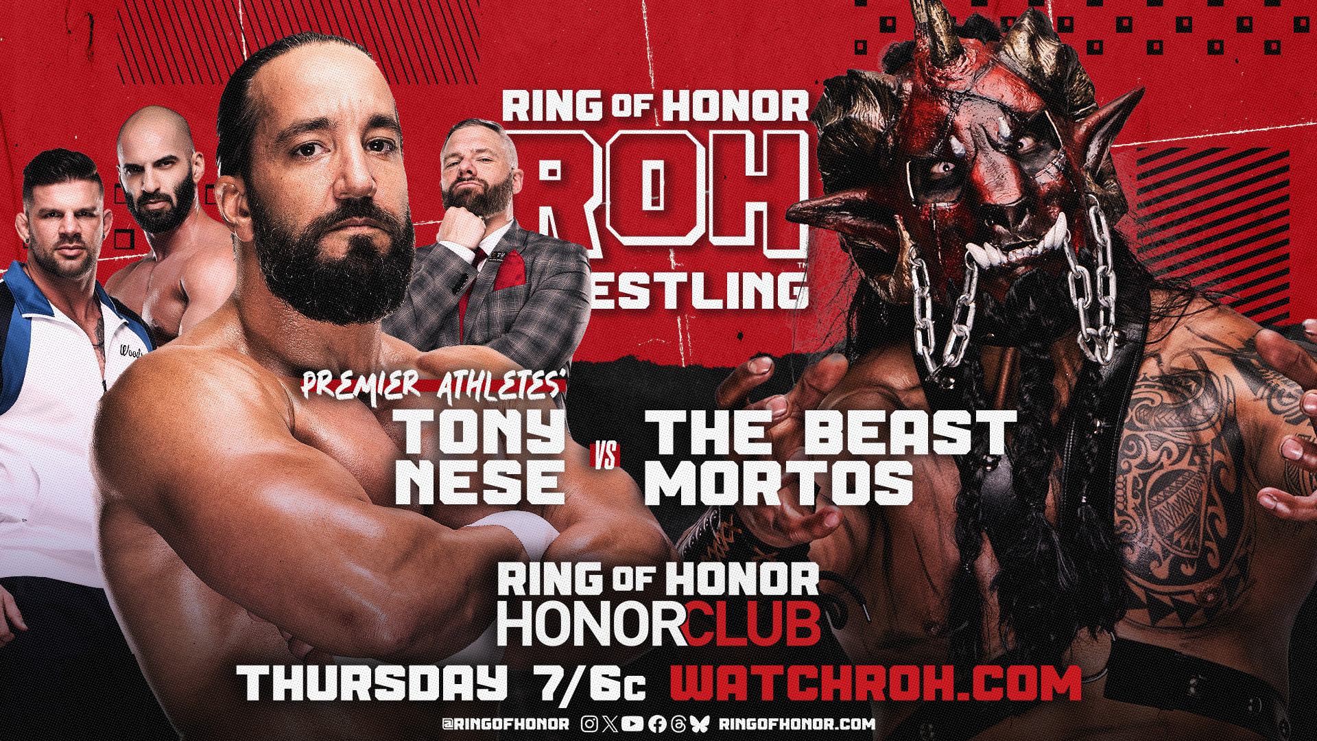 Ring of Honor TV live results: Beast Mortos, Blake Christian, Red Velvet in action